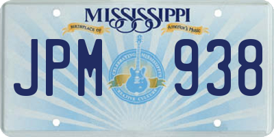 MS license plate JPM938