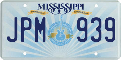 MS license plate JPM939