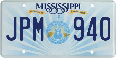 MS license plate JPM940