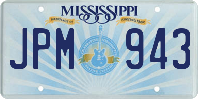 MS license plate JPM943
