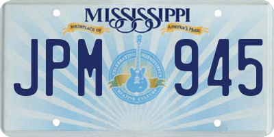 MS license plate JPM945
