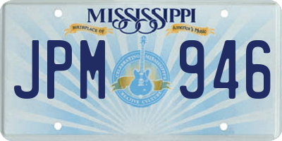 MS license plate JPM946