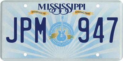 MS license plate JPM947