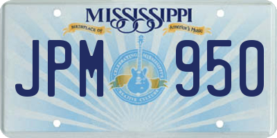 MS license plate JPM950