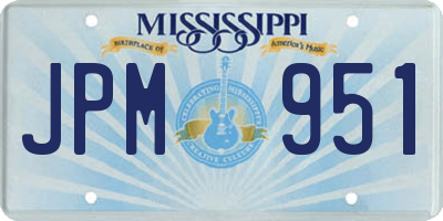 MS license plate JPM951