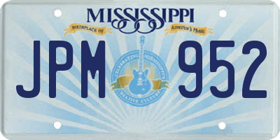 MS license plate JPM952