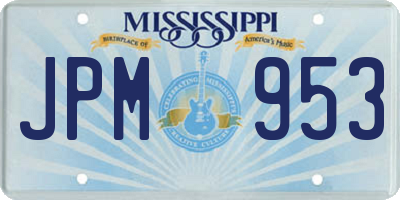 MS license plate JPM953