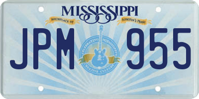 MS license plate JPM955