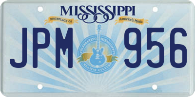 MS license plate JPM956