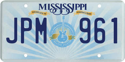 MS license plate JPM961