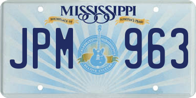 MS license plate JPM963