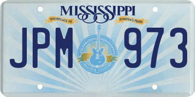 MS license plate JPM973