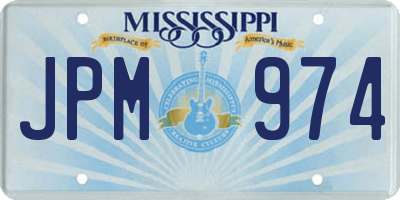 MS license plate JPM974