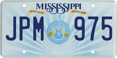 MS license plate JPM975