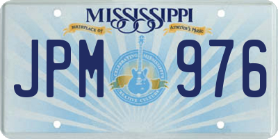 MS license plate JPM976