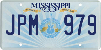 MS license plate JPM979