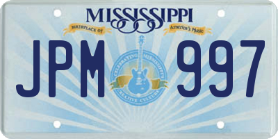 MS license plate JPM997
