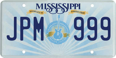 MS license plate JPM999