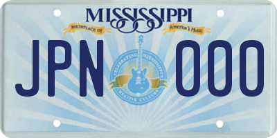 MS license plate JPN000