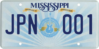 MS license plate JPN001
