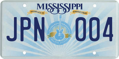 MS license plate JPN004
