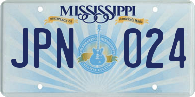 MS license plate JPN024