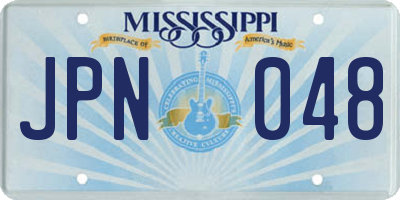 MS license plate JPN048