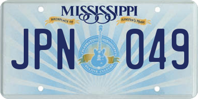 MS license plate JPN049