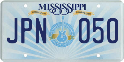 MS license plate JPN050
