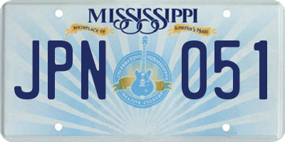 MS license plate JPN051