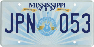 MS license plate JPN053