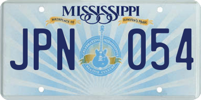 MS license plate JPN054
