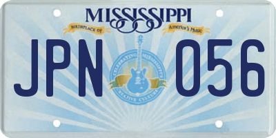 MS license plate JPN056