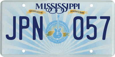 MS license plate JPN057