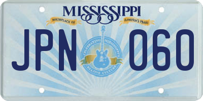 MS license plate JPN060