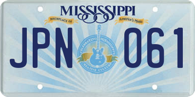 MS license plate JPN061