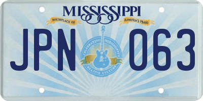 MS license plate JPN063