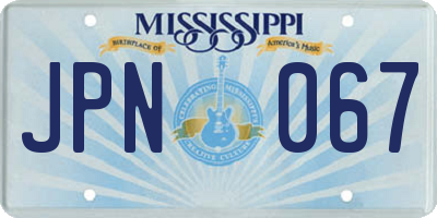 MS license plate JPN067