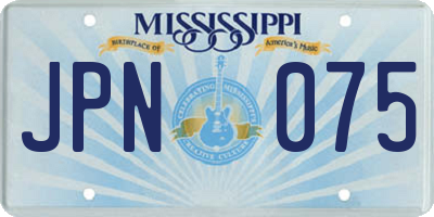 MS license plate JPN075