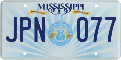 MS license plate JPN077