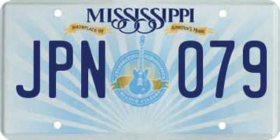 MS license plate JPN079