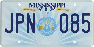 MS license plate JPN085