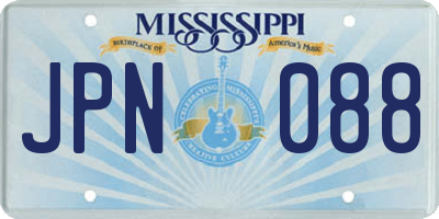 MS license plate JPN088