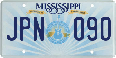 MS license plate JPN090