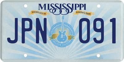 MS license plate JPN091