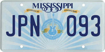 MS license plate JPN093