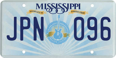 MS license plate JPN096