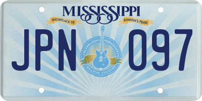 MS license plate JPN097
