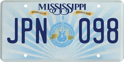 MS license plate JPN098