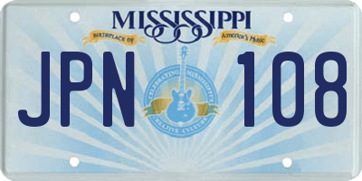 MS license plate JPN108